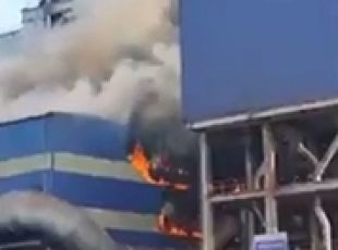 Cháy trong lúc luyện thép ở Hòa Phát Dung Quất